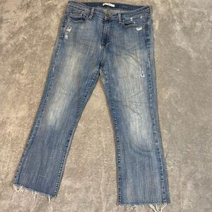 Fidelity Hayden High Rise Crop Women’s Jeans Size 32 Raw Hem Made in USA